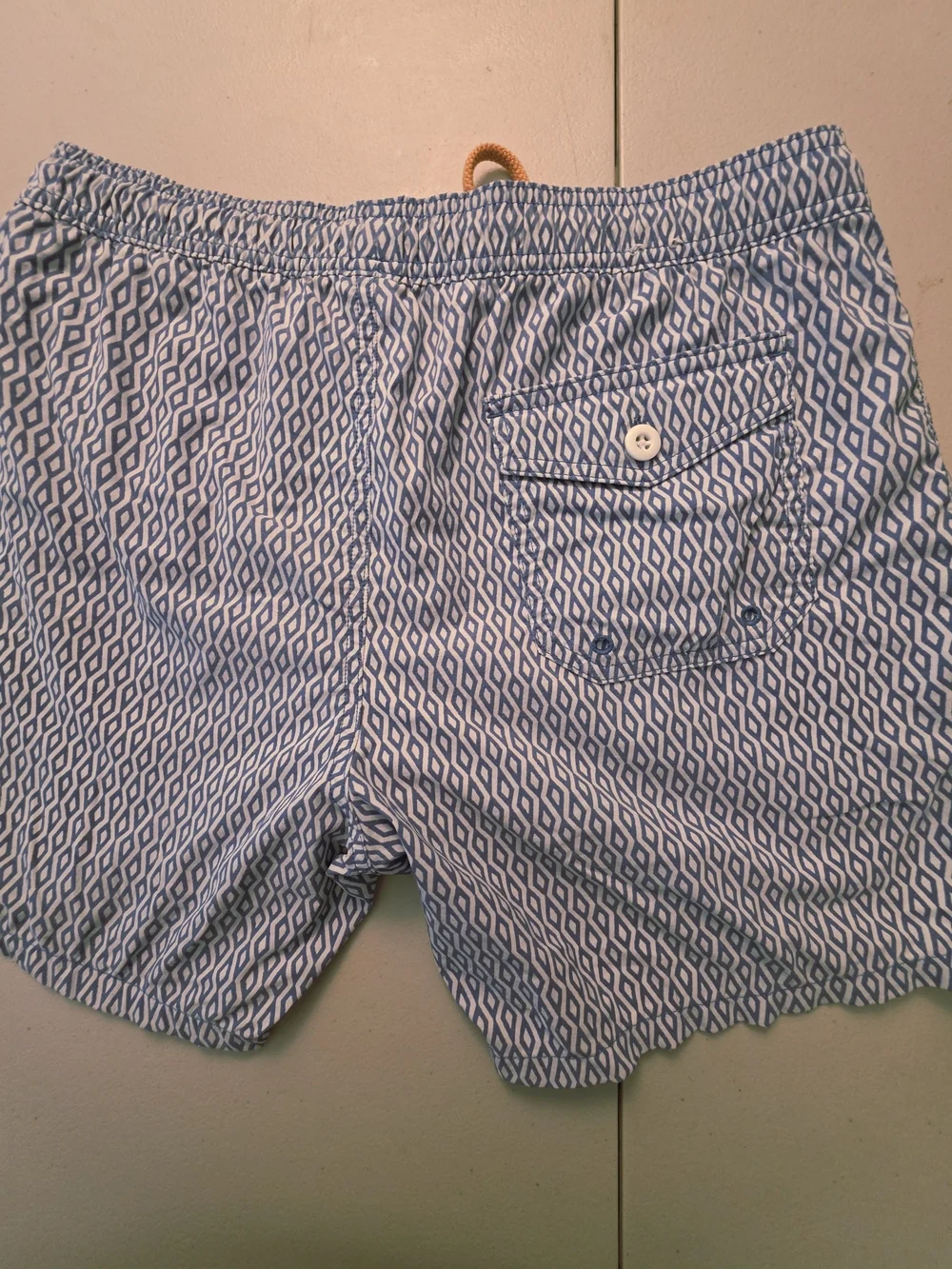 J. Crew Light Blue Patterned Swim Shorts